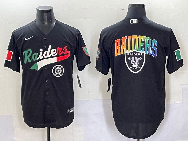Men 2025 Oakland Raiders Blank Black Joint Name Nike Limited NFL Jersey style 7031->->NFL Jersey